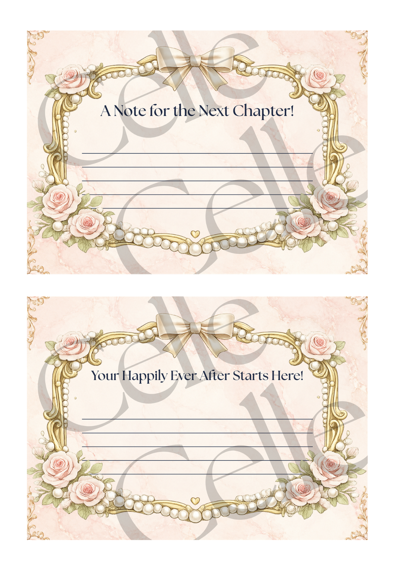 Happily Ever Afterparty Advice Cards Template