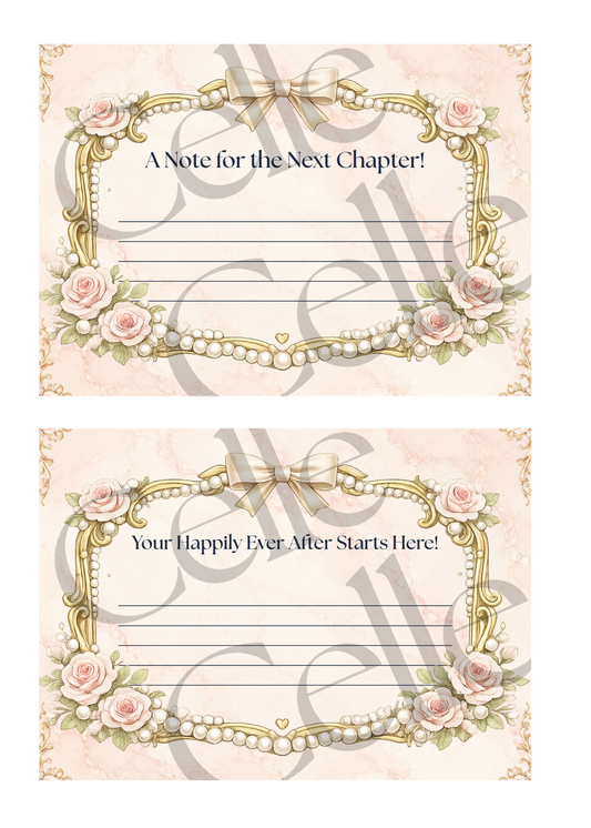 Happily Ever Afterparty Advice Cards Template