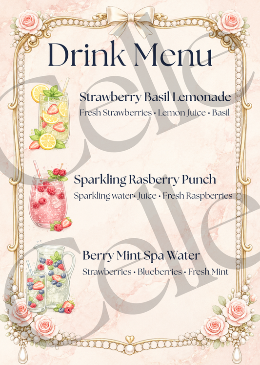 Happily Ever Afterparty Drink Menu Template