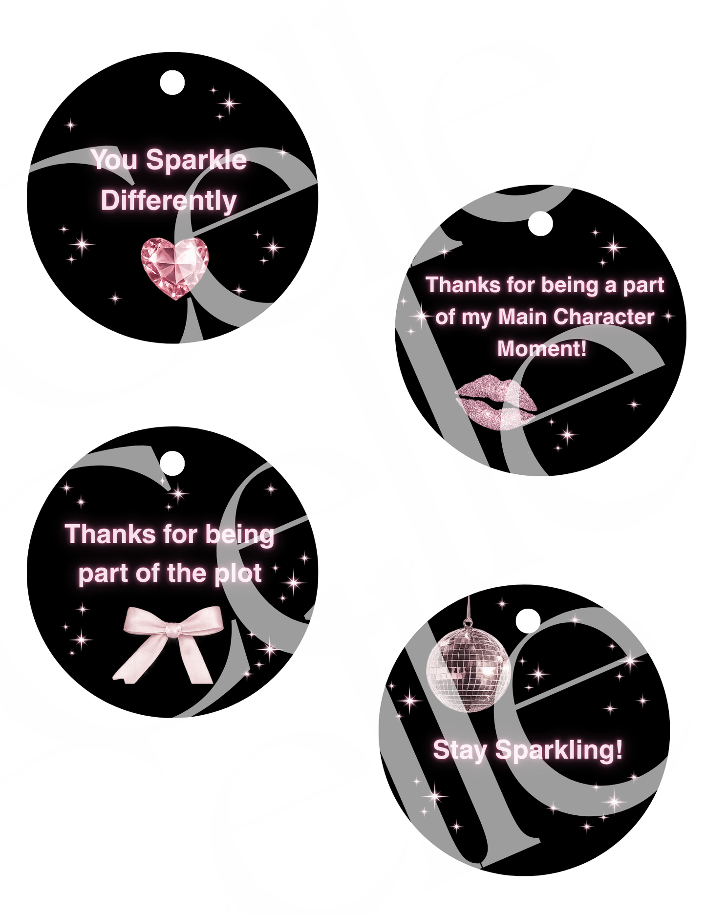 Main Character at Midnight Favor Tag Template