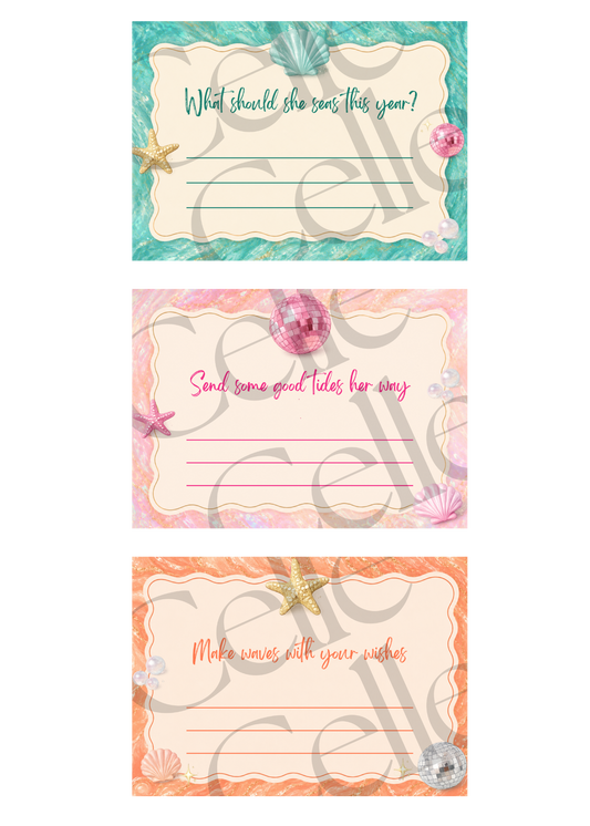 Let's Shellebrate Birthday Manifestation Cards