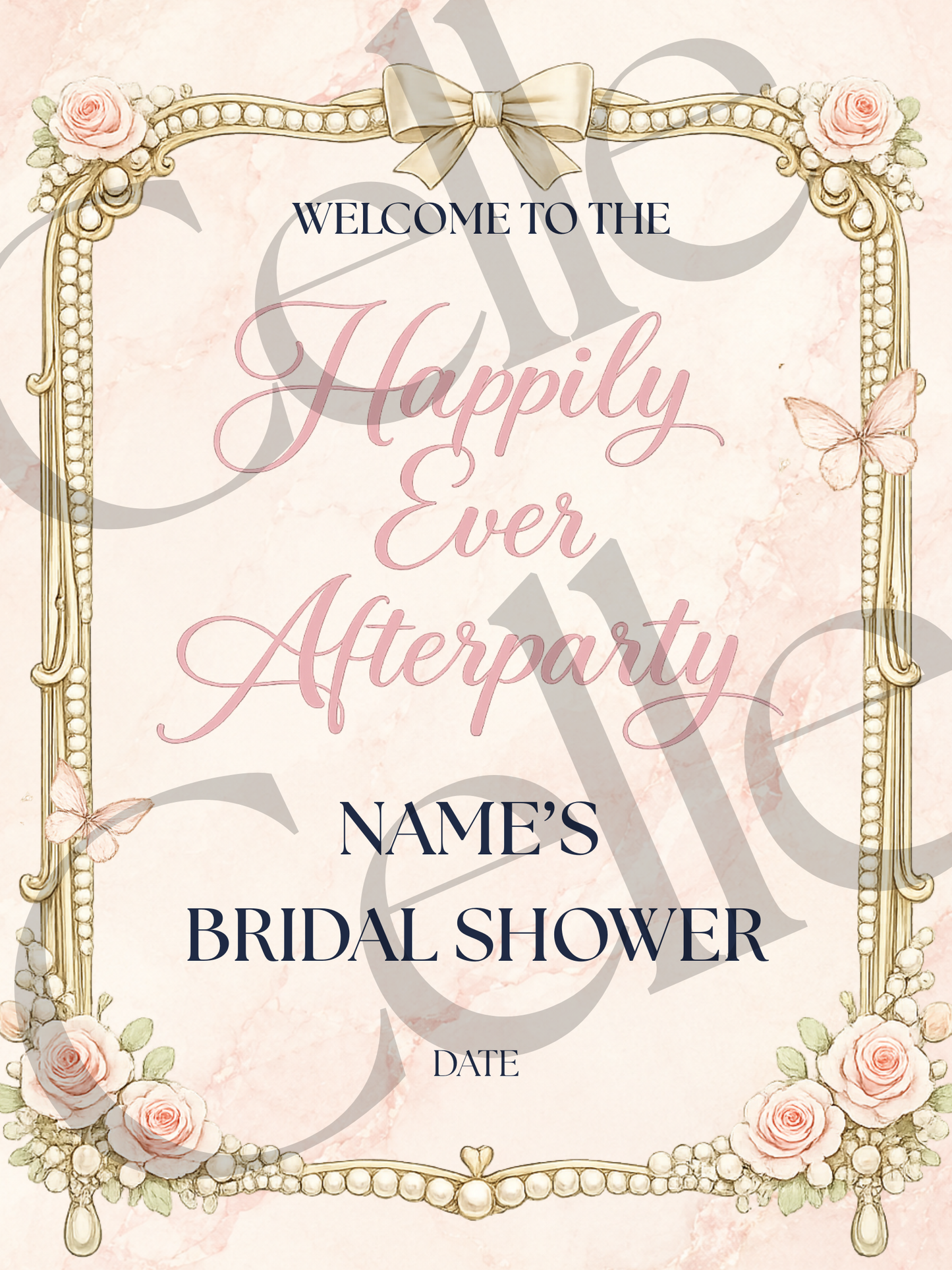 Happily Ever Afterparty Welcome Sign Template