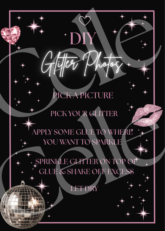 Main Character at Midnight Glitter Photo DIY Template
