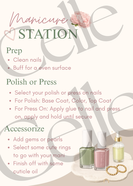 Matcha & Manicures Manicure Station Template