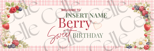 A Berry Sweet Birthday Banner Template